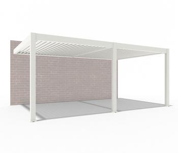 Weide Wand-Pergola LED E-Deluxe Plus 4x6, ca. B600/H255/T400 cm