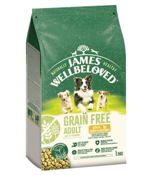 James Wellbeloved Trockenfutter für Hunde Grainfree Adult, Truthahn & Gemüse