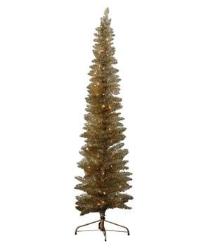 Cor Mulder künstlicher LED-Weihnachtsbaum Slim, gold, ca. H210 cm