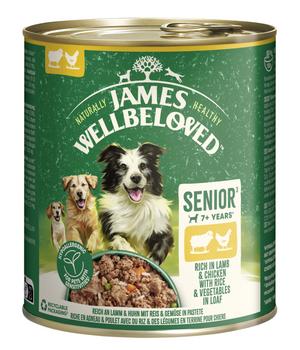 James Wellbeloved Nassfutter für Hunde Senior, Lamm & Huhn in Pastete