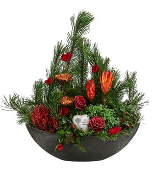 Grabgesteck In Liebe, oval, ca. B65/H70/T30 cm