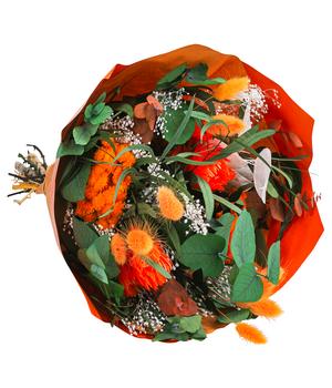 Trockenblumenbouquet Primavera, orange