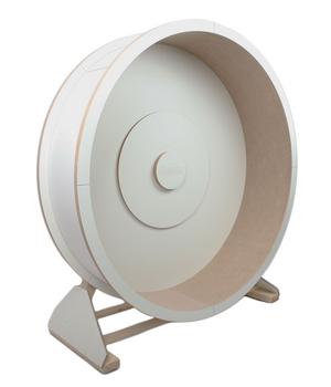 Elmato® Katzenlaufrad Rocky L, stehend, weiß/beige