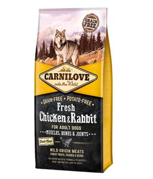 Carnilove Fresh Trockenfutter für Hunde Adult, Huhn & Hase