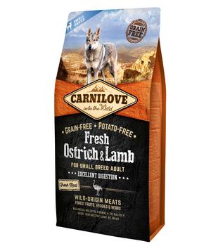 Carnilove Fresh Trockenfutter für Hunde Small Breed Adult, Strauß & Lamm