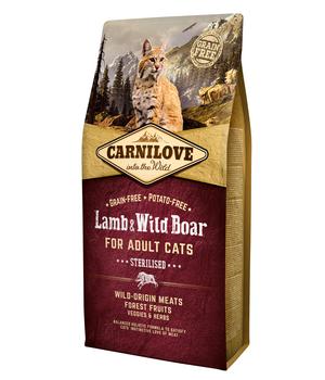 Carnilove Trockenfutter für Katzen Sterilised Adult, Lamm & Wildschwein