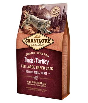 Carnilove Trockenfutter für Katzen Large Breed Adult, Ente & Truthahn