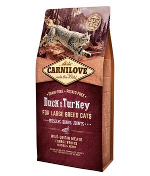 Carnilove Trockenfutter für Katzen Large Breed Adult, Ente & Truthahn