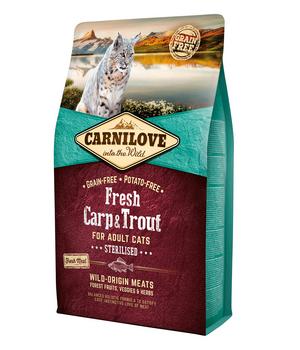 Carnilove Fresh Trockenfutter für Katzen Sterilized Adult, Karpfen & Forelle