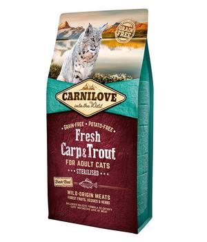 Carnilove Fresh Trockenfutter für Katzen Sterilized Adult, Karpfen & Forelle