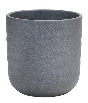 Dehner Keramik-Übertopf Heiko, dunkelgrau, ca. Ø13 cm