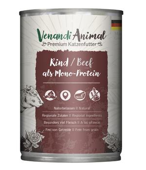 Venandi Animal Nassfutter für Katzen Monoprotein, Adult, 400 g