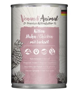 Venandi Animal Nassfutter für Katzen Kitten, Huhn