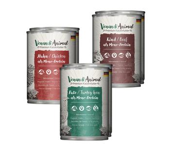 Venandi Animal Nassfutter für Katzen Adult Probierpaket 1, 6 x 400 g