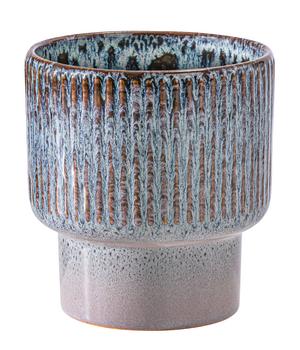 Dehner Keramik-Übertopf Dodo, konisch, lila/blau