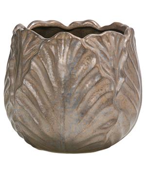 Dehner Keramik-Übertopf Romaine, bauchig, bronze