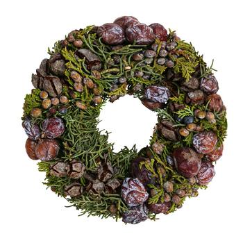 Kranz Zapfen Mix, einseitig gebunden, ca. Ø20 cm