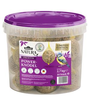 Dehner Natura Premium Wildvogelfutter Power-Meisenknödel im Eimer, mit Netz, 30 Stk.