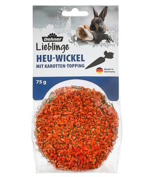 Dehner Lieblinge Heu-Wickel mit Karotten-Topping, 75 g