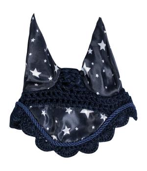 HKM KIDS Hobby Horsing Fliegenhaube mit Print, navy mit Sternenmuster