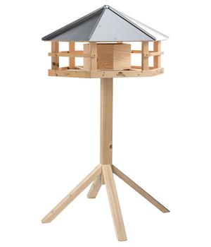 Dehner Natura Premium Futterhaus Sierra Madre, inkl. Ständer Alpstein, ca. B85/H149,5/T84,3 cm