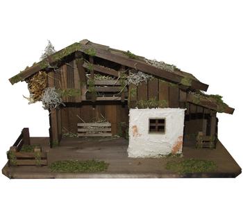 Kolbe Krippenstall für Figuren bis 13 cm, ca. B70/H37/T30 cm