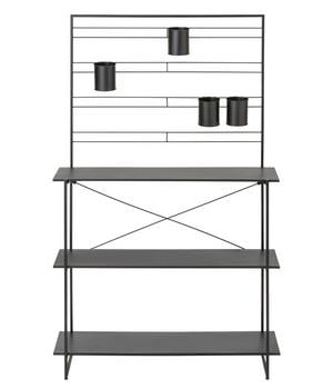 Dehner Metall-Pflanztisch Provence, schwarz, ca. B100/H160/T40 cm
