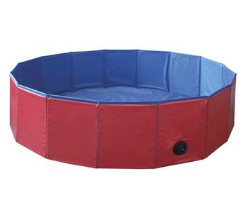 Nobby Hundepool, rund, rot/blau ca. Ø120/H30 cm