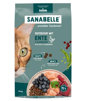 Sanabelle® Life Trockenfutter für Katzen Outdoor Adult, Ente & Blaubeere