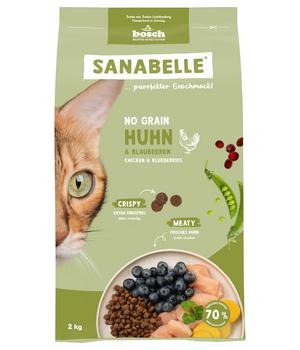 Sanabelle® Life Trockenfutter für Katzen No Grain Adult, Huhn & Blaubeere