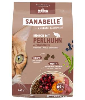 Sanabelle® Life Trockenfutter für Katzen Indoor Adult, Perlhuhn & Preiselbeeren