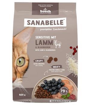 Sanabelle® Trockenfutter für Katzen Sensitiv Adult, Lamm & Blaubeeren