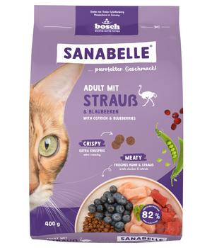 Sanabelle® Life Trockenfutter für Katzen Adult, Strauß & Blaubeeren