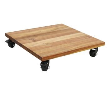 Eastwest Mehrzweck-Rollbrett mit Kunststoffrollen, Akazienholz, ca. B40/H7/T40 cm