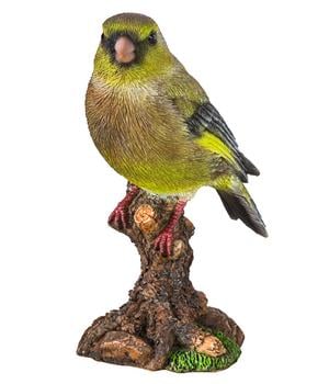 Dehner Polyresin-Stieglitz auf Baumstumpf, ca. H15 cm