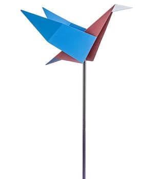 Dehner Eisen-Dekostab Origami-Kranich