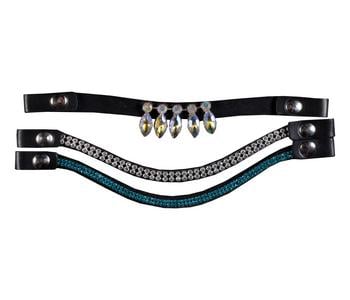 HKM KIDS Hobby Horsing Stirnbänder, blau/silber, 3er-Set