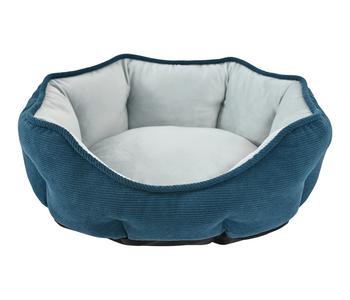 Dehner Lieblinge Kuschelbett Pitch, oval, blau