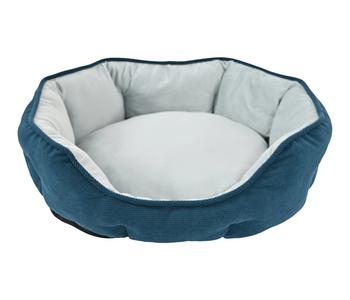 Dehner Lieblinge Kuschelbett Pitch, oval, blau