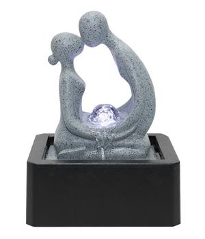 Dehner Polyresin-Zimmerbrunnen Palila mit LED-Beleuchtung, ca. H27 cm