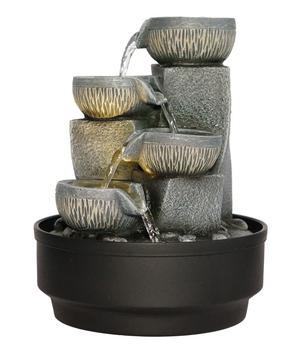 Dehner Polyresin-Zimmerbrunnen Nalani mit LED-Beleuchtung, ca. H27,5 cm