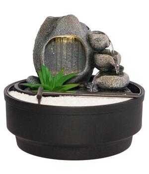 Dehner Polyresin-Zimmerbrunnen Korali mit LED-Beleuchtung, ca. H21 cm