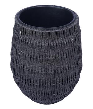 Dehner Kunststoff-Flechttopf Granada, rund, schwarz
