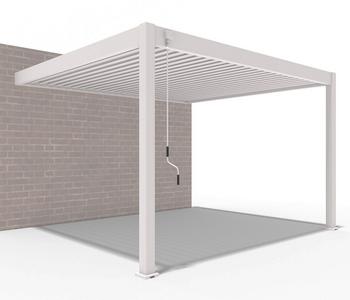 Weide Deluxe Wandpergola 3,6x4 Voll-Alu, ca. B400/H255/T360 cm