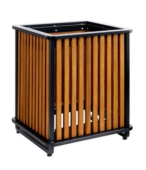 Dehner Akazienholz-Pflanzkasten Boston, quadratisch, ca. H50 cm