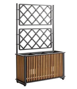 Dehner Akazienholz-Pflanzkasten Boston, rechteckig, ca. B86/H136/T33 cm