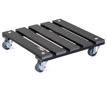 Wagner Pflanzroller Massivholz, anthrazit, ca. B38/H9,5/T38 cm