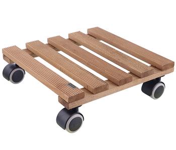Wagner Pflanzroller Massivholz, lasiert, ca. B28/H8/T28 cm