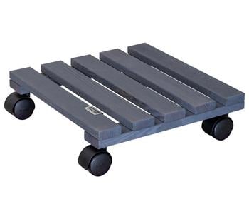 Wagner Pflanzroller Massivholz, anthrazit, ca. B29/H8/T29 cm