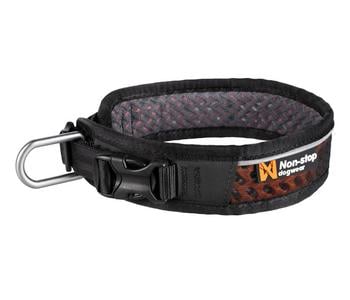 Non-stop dogwear Hundehalsband Rock adjustable collar, schwarz/orange